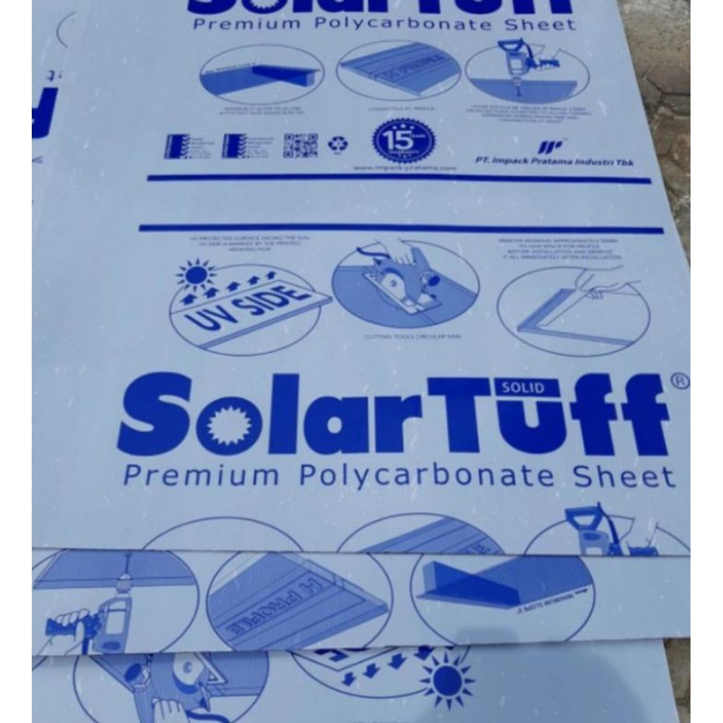 Atap SolarFlat Solid Polycarbonate 1,2mm