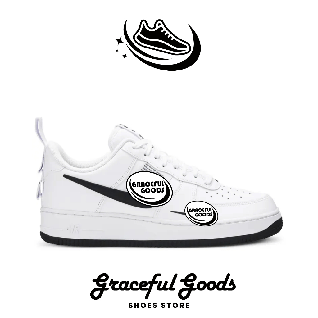 sepatu sneakers Air Force 1 Low LV08 Utility White Black - graceful goods
