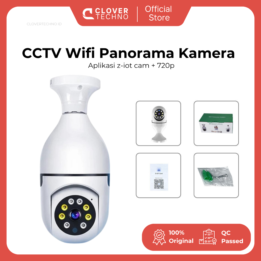 CCTV Bohlam Kamera IP WiFi Panorama