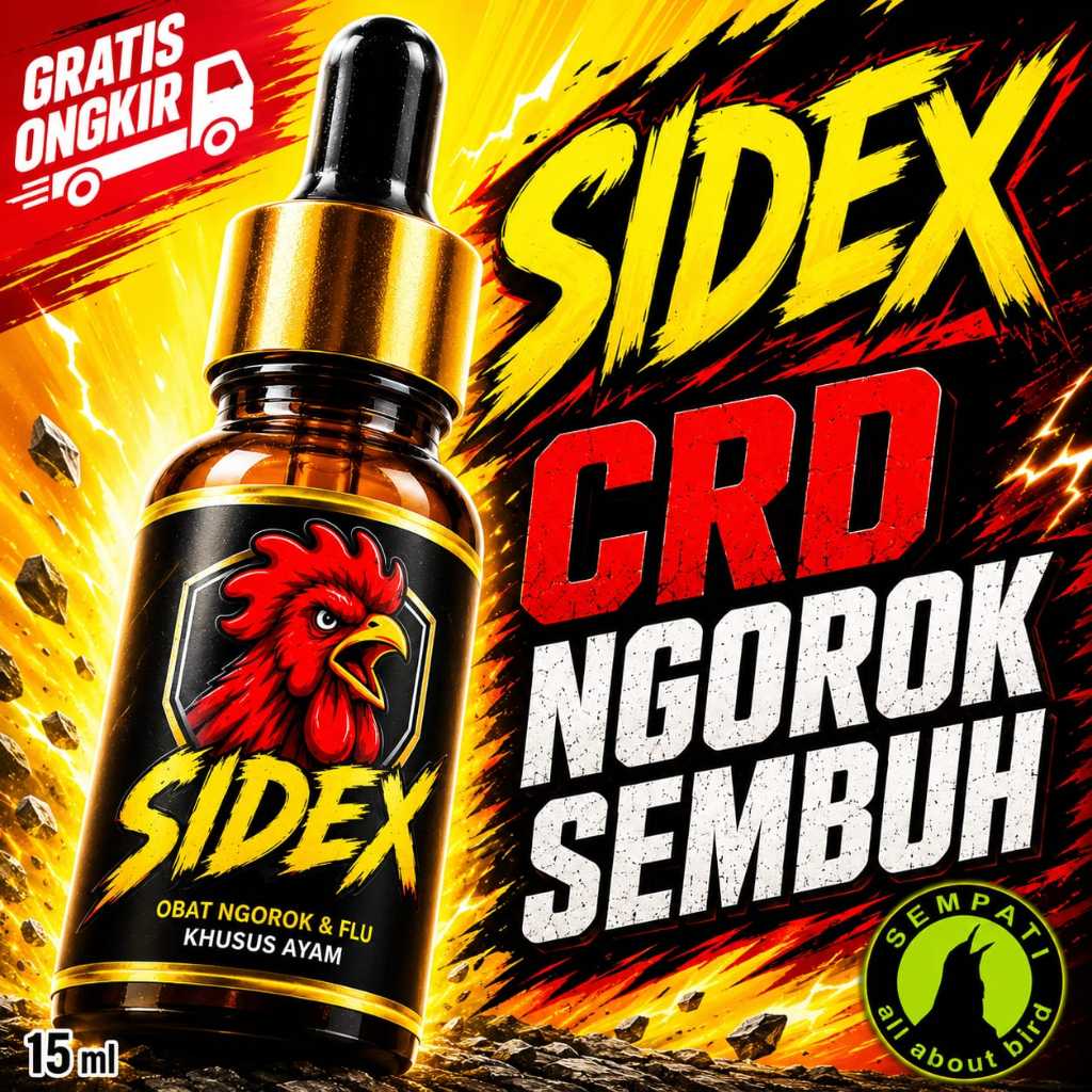 SEMPATI Sidex Sideks Obat Ayam Ngorok CRD Snot Pilek Flu Radang Tenggorokan Obat Ayam Jago Laga Adua