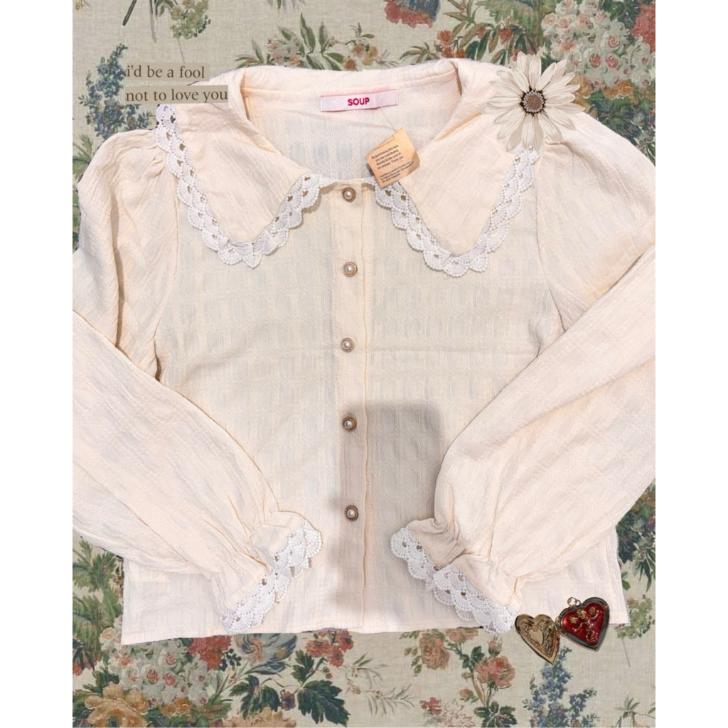 baju mori kei vintage fairy cardigan brukat lace