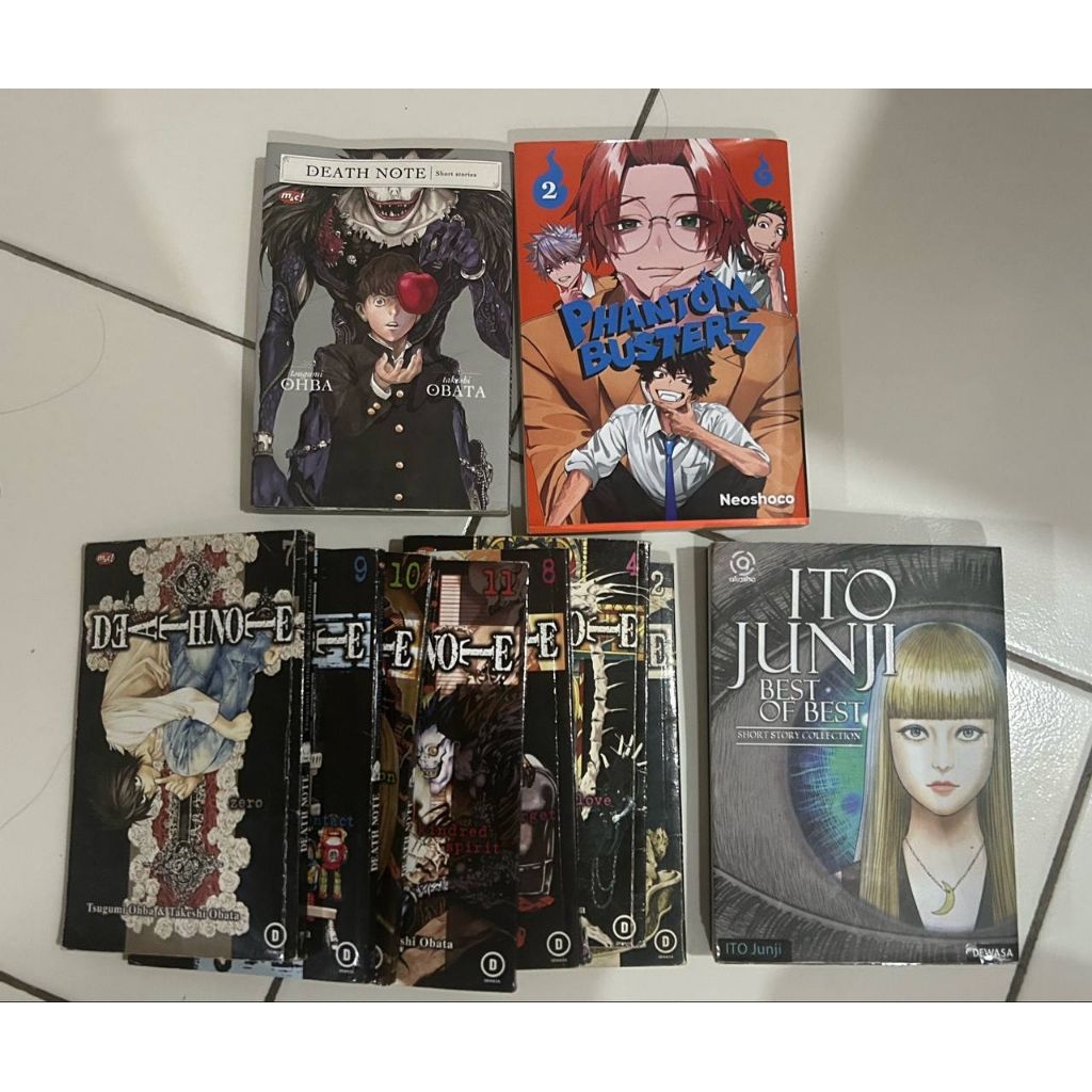 PRELOVED KOMIK PHANTOM BUSTERS, DEATH NOTE, JUNJI ITO, DEATH NOTE SHORT STORIES.