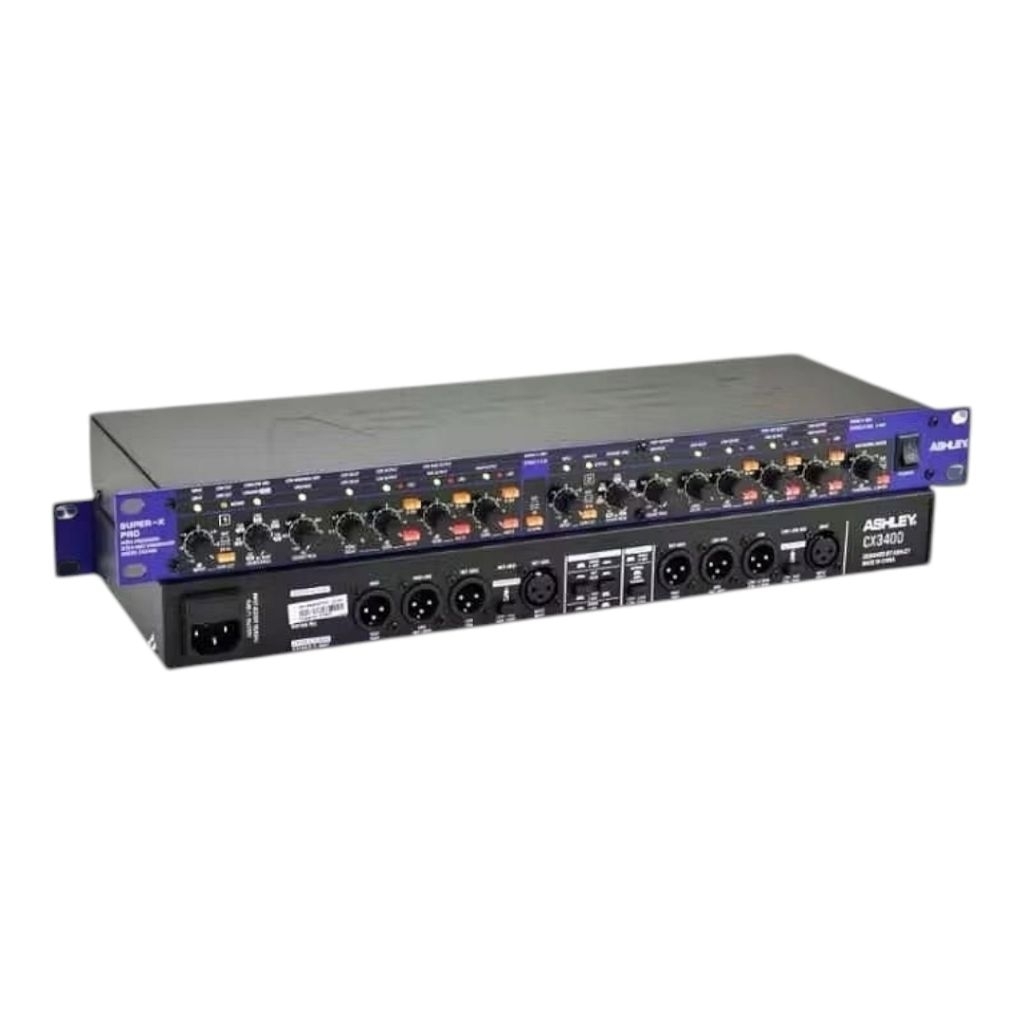 ASHLEY CX3400 CROSSOVER AKTIF PROFESSIONAL 3 WAY STEREO AUDIO PROCESSOR RACK SOUND SYSTEM BEKAS SEKE