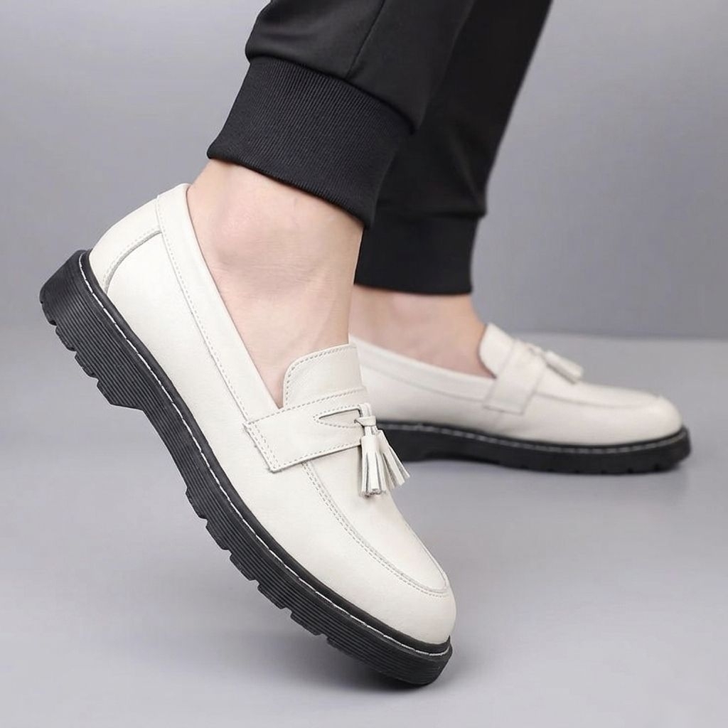 SPECTRE Sepatu Formal Loafers Putih Docmart Pria
