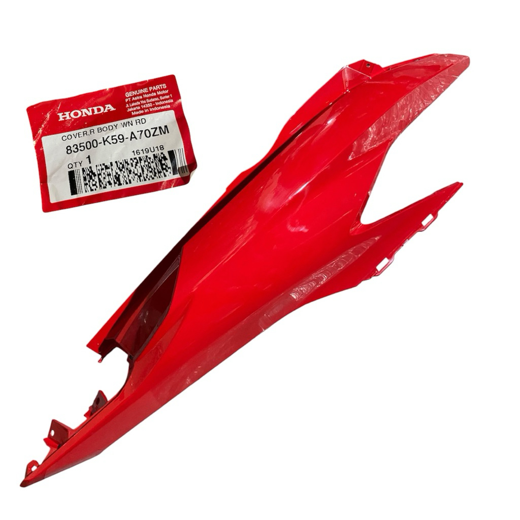 83500-K59-A70ZM 83500k59a70zm Cover Body Kanan Vario 125 LED 2018 2019 Merah Ferarri ori original ah