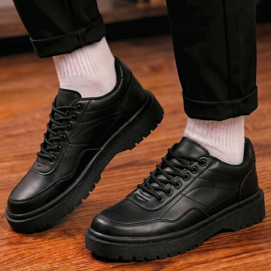 Sepatu Formal Pantofel Oxford Hitam Sole Tinggi 39-45