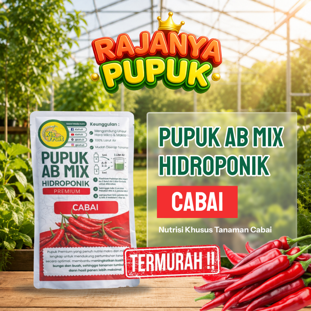 AB Mix Cabai Hidroponik Nutrisi Tanaman Cabai A+B Lengkap