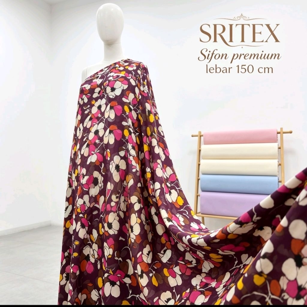 kain sifon motif - kain sifon premium - kain sifon bunga - kain sifon premium motif