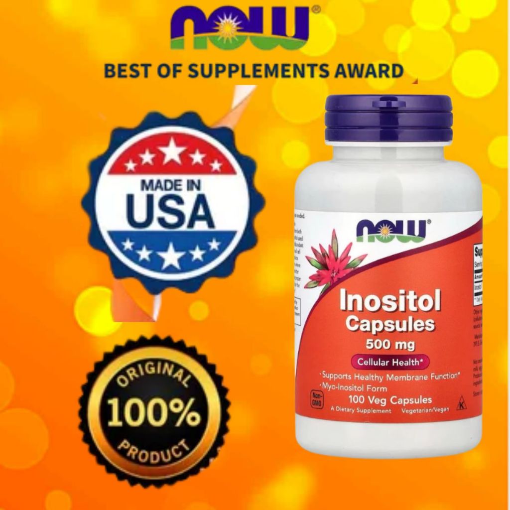 Now Foods Inositol Capsules 500 mg 100 Veg Capsules