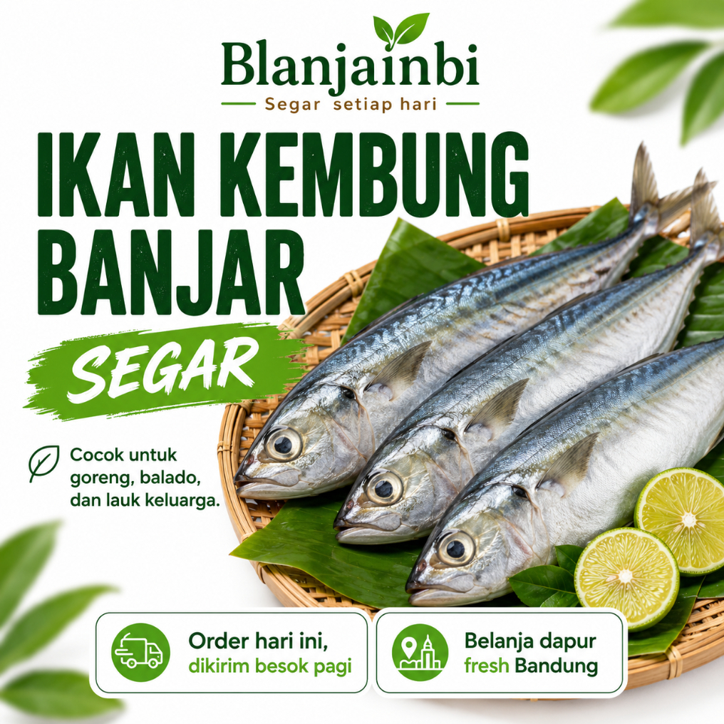 Ikan Kembung Banjar Fresh - Praktis untuk Goreng, Bakar, dan Menu Keluarga
