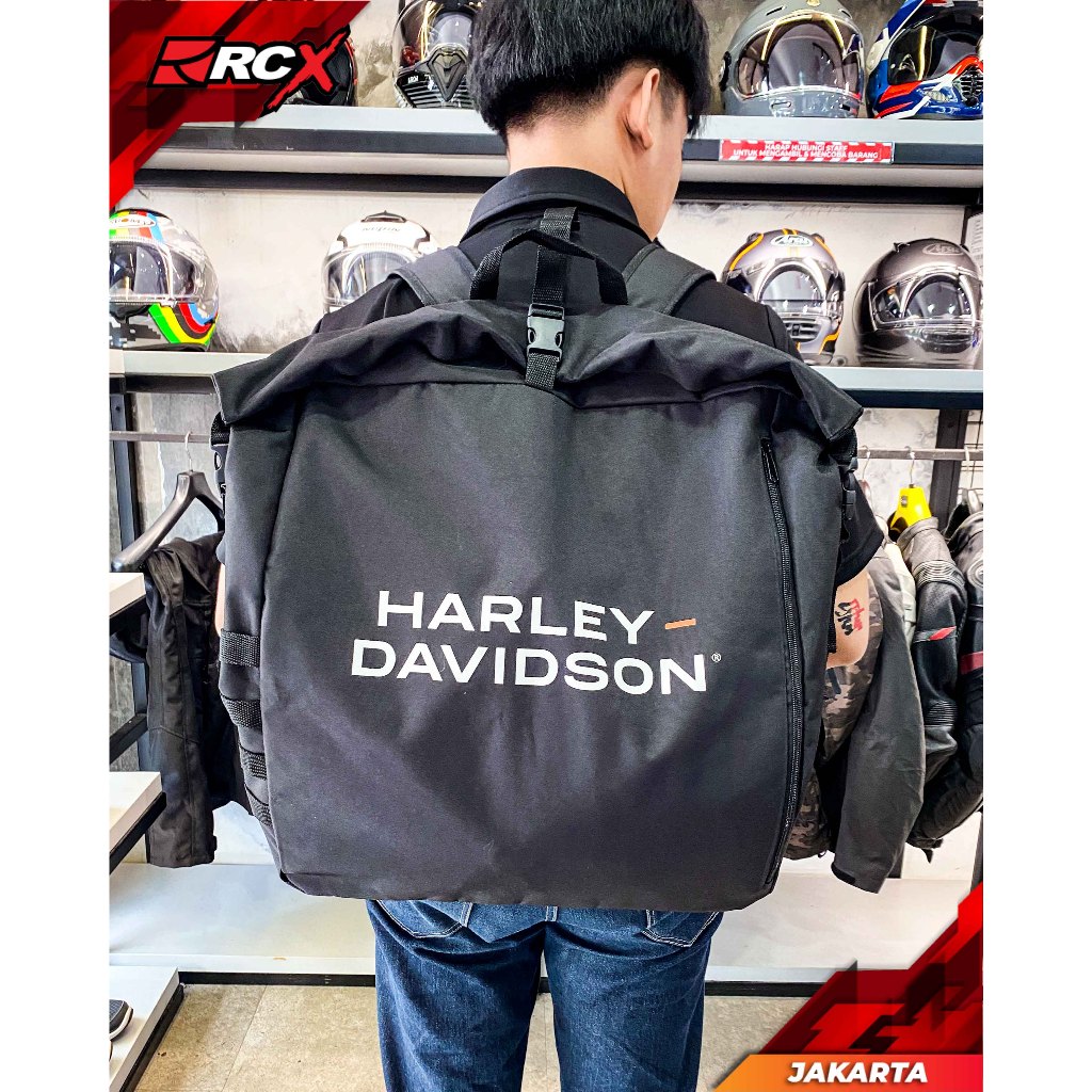 Backpack Harley Davidson Black Original Second 2nd Bekas RCX