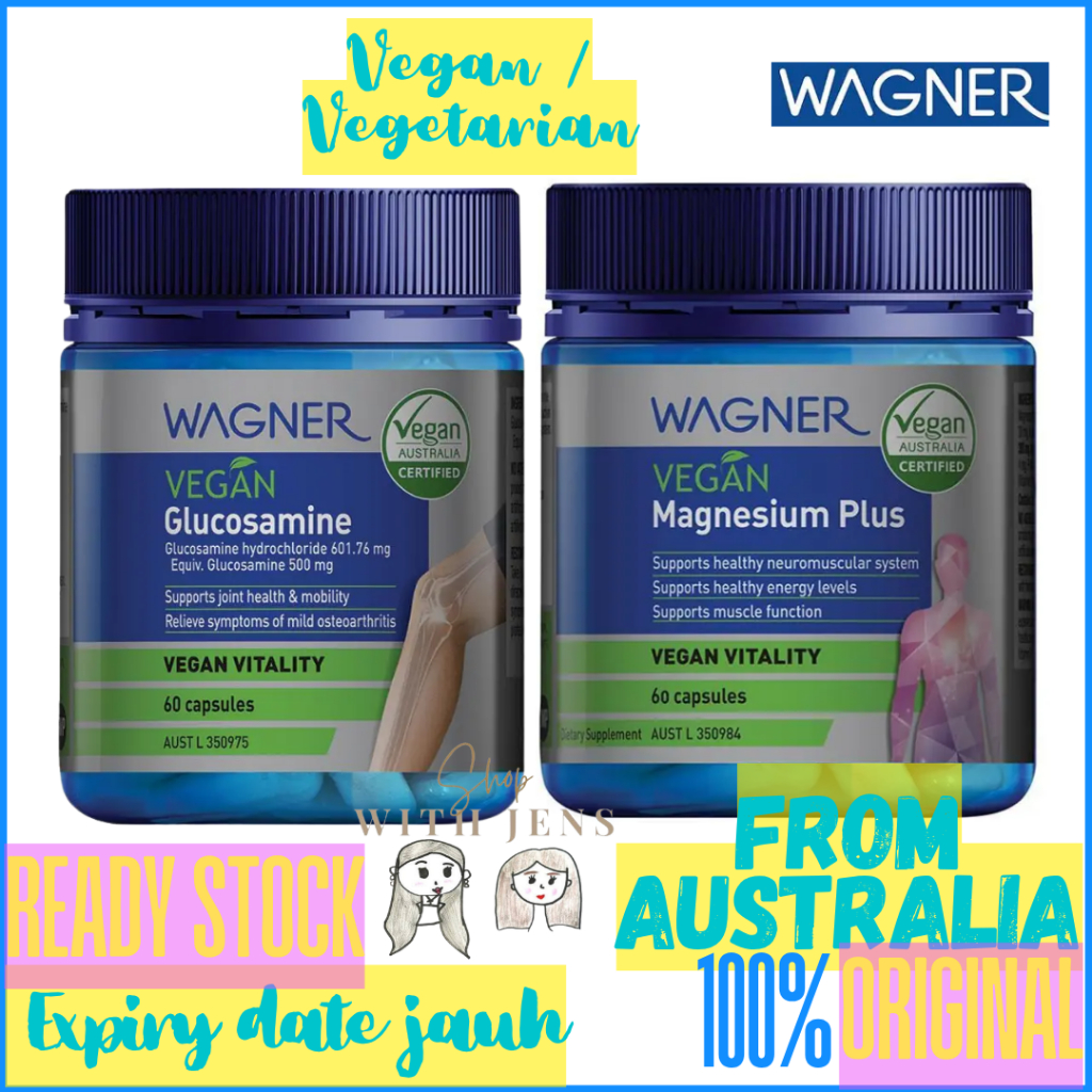Wagner Vegan Glucosamine 60 Capsules / Wagner Vegan Magnesium Plus 60 Capsules