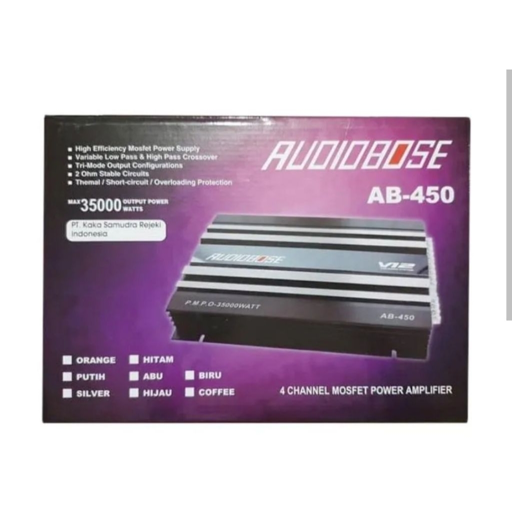 POWER MOBIL AUDIOBOSE AB-450 4 CHANNEL