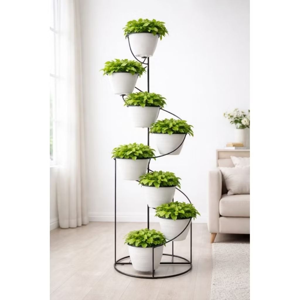 9 IN 1 /STANDING POT TANAM MELINGKAR/ RAK POT BESI