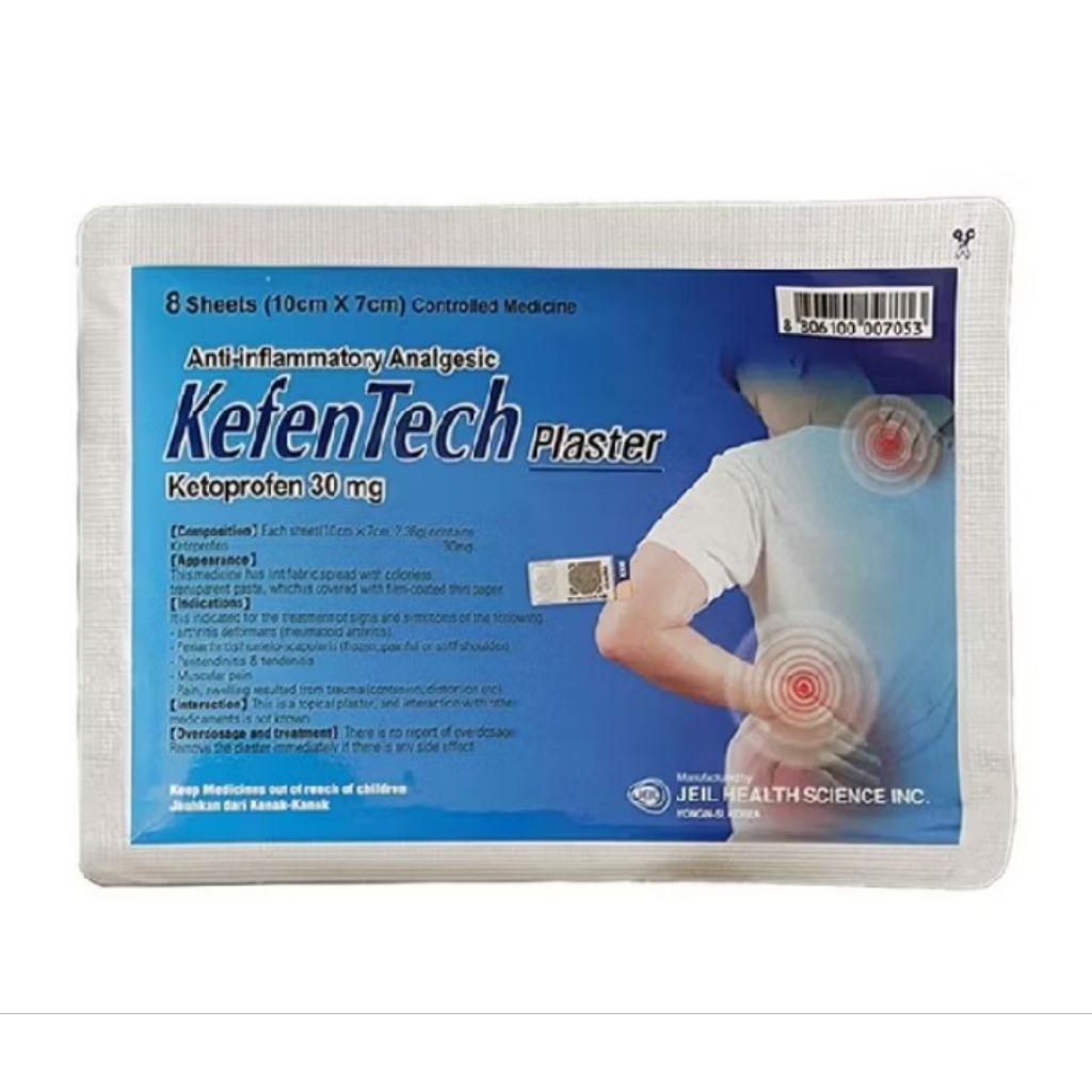 kefentech plester isi 8 sheet koyo pereda nyeri otot dan sendi