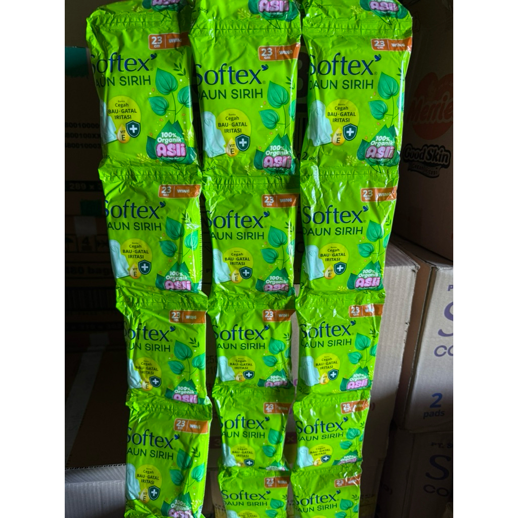 SOFTEX DAUN SIRIH WING renceng sachet isi 2 panjang 23 cm