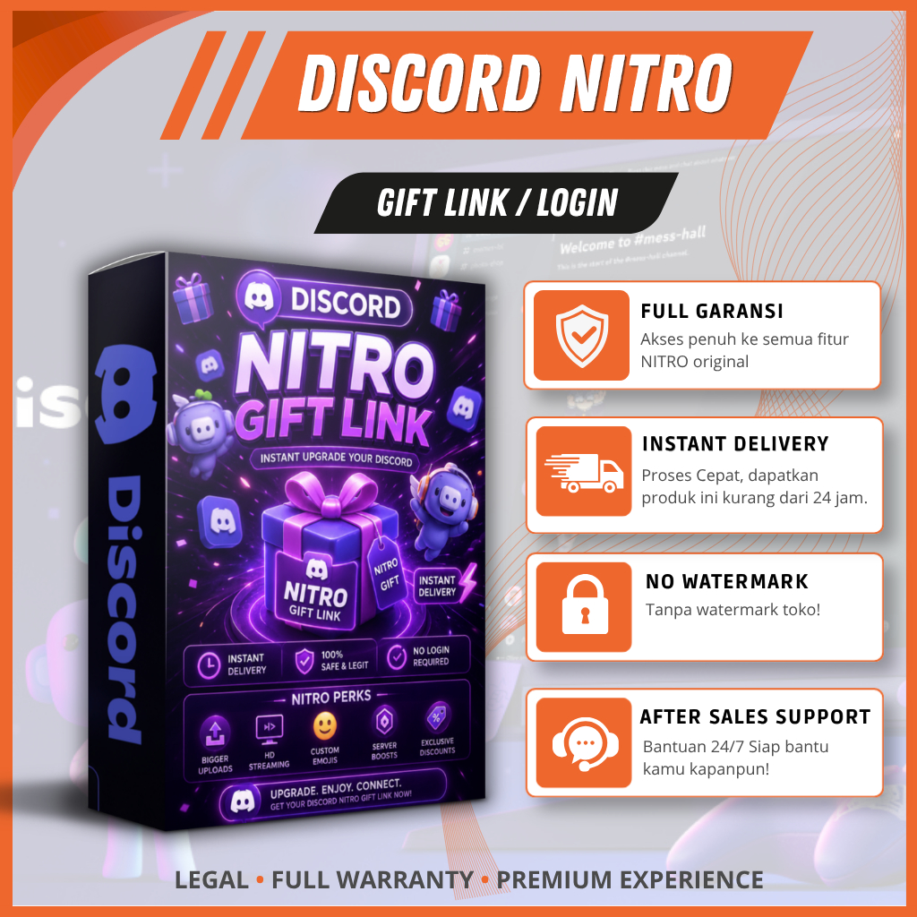 DC NITRO BOOST | PRO | 1 BULAN | SEMUA AKUN BISA | VIA GIFT