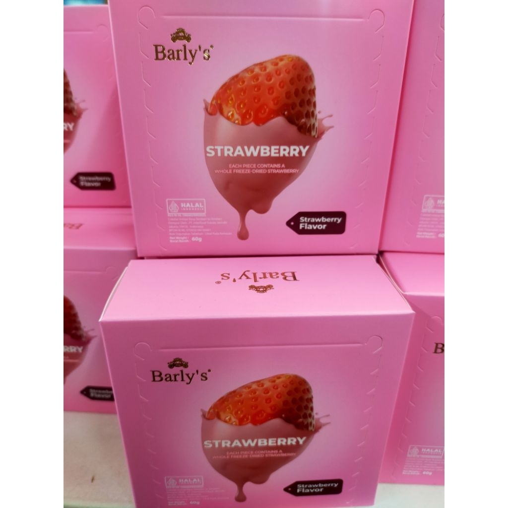 coklat barly's dried strawberry chocolate