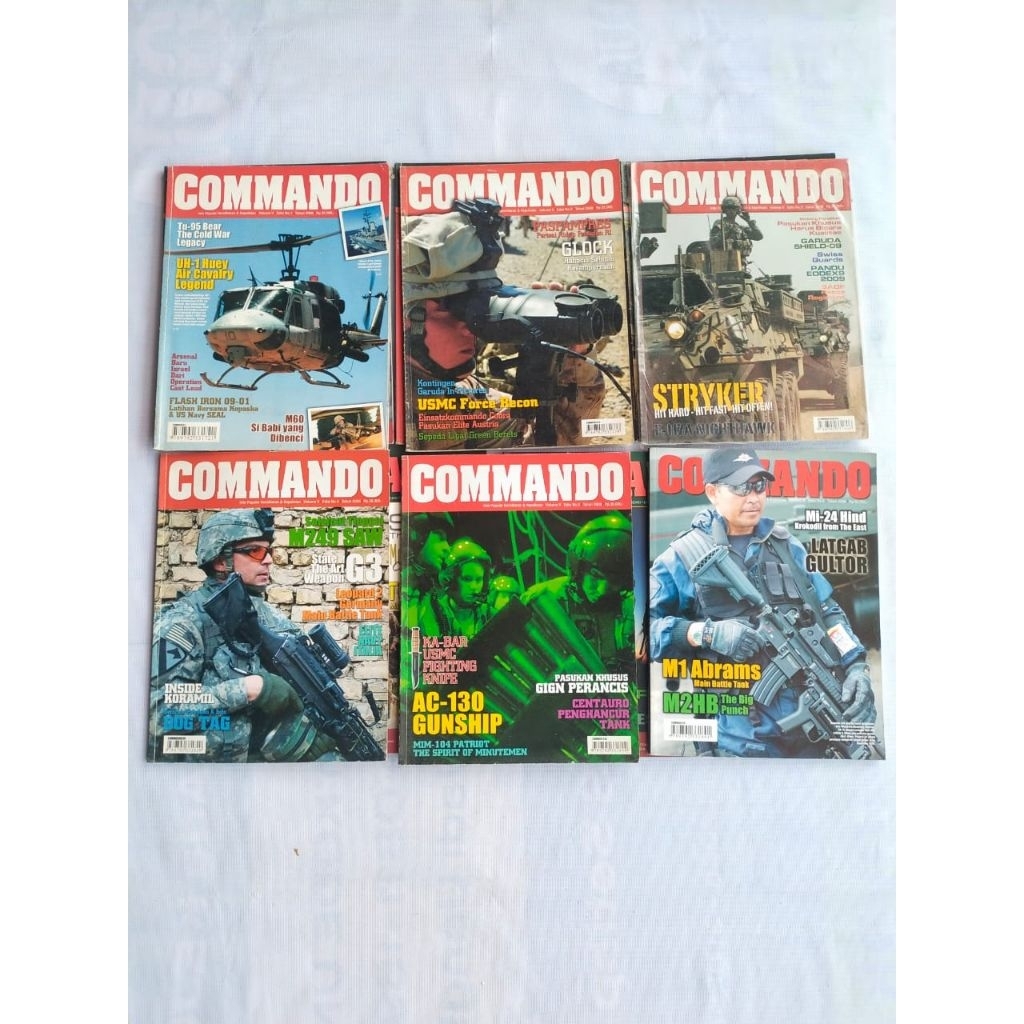 Buku Majalah COMMANDO; RUPANPUR TNI AL, SILENT SEA HUNTERS, TORNADO Multi, BUNDESWEHR FUTURE RIFLE, 