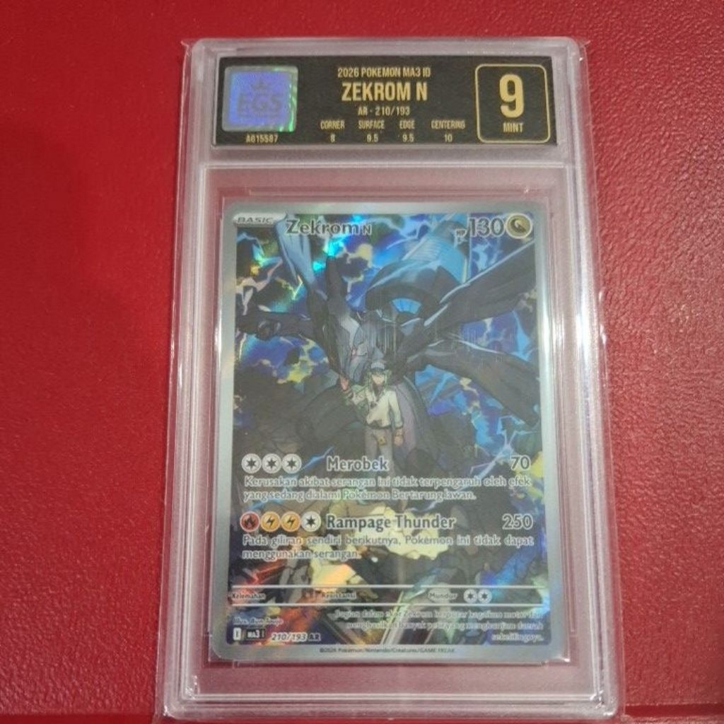 Slab EGS 9 Zekrom N AR Set Evolusi Mega Impian ex MA3 210/193 - Kartu Pokemon TCG Indonesia