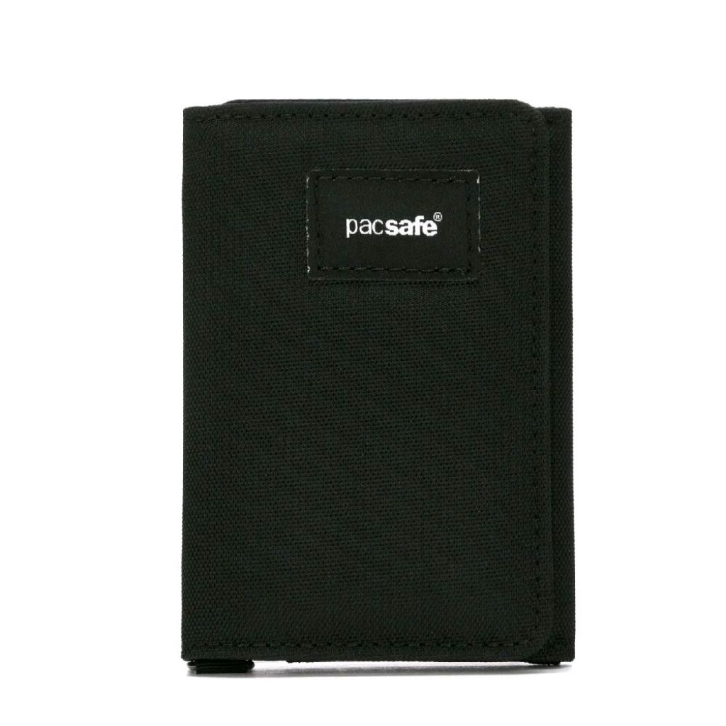 Pacsafe RFIDsafe RFID Blocking Trifold Travel Wallet Original Dompet Pria / Wanita - Black