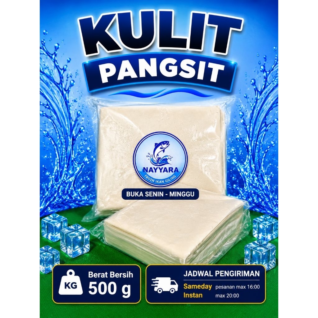 KULIT PANGSIT MENTAH 500 GRAM FRESH