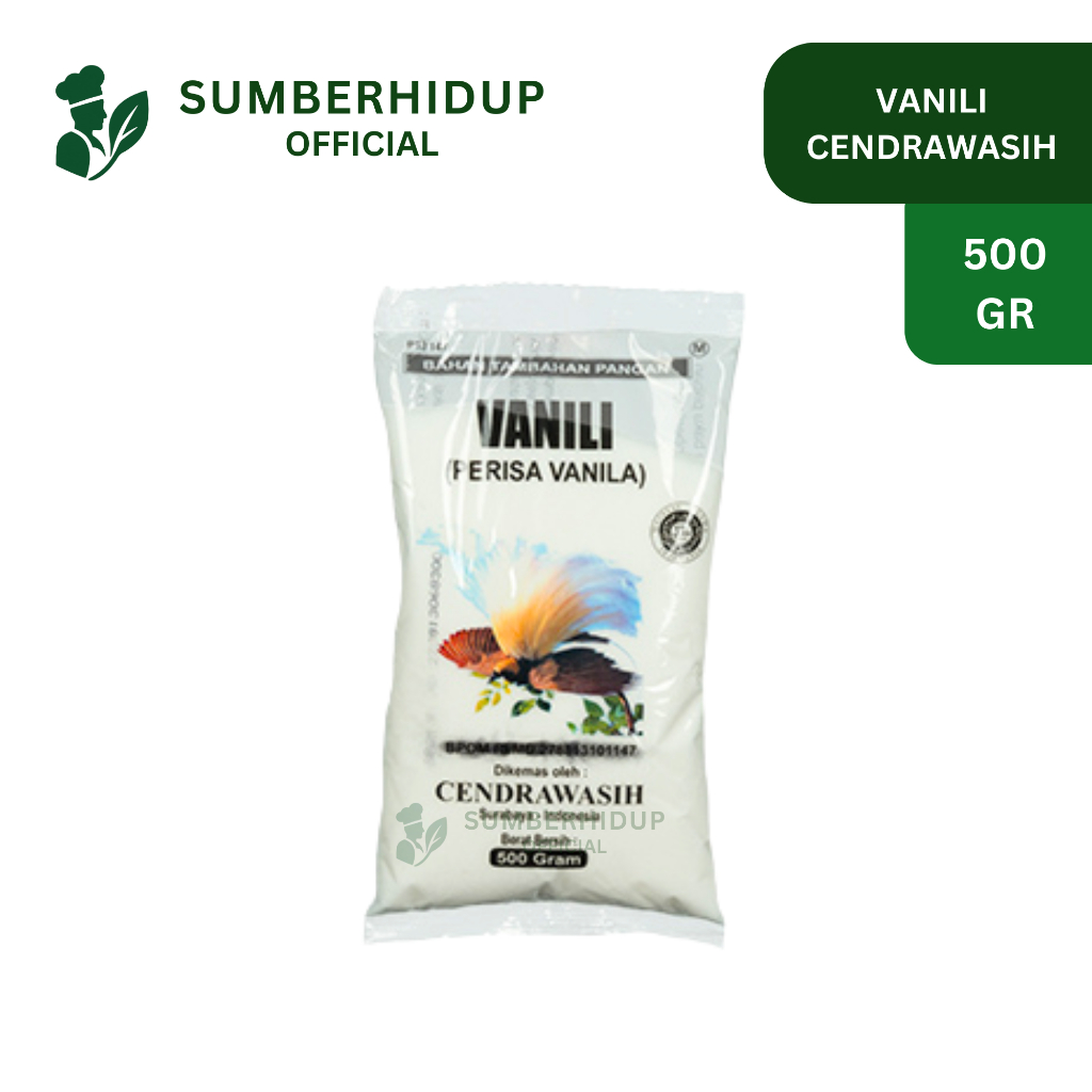 Cendrawasih Perisa Vanili Bubuk 500g Aroma Wangi