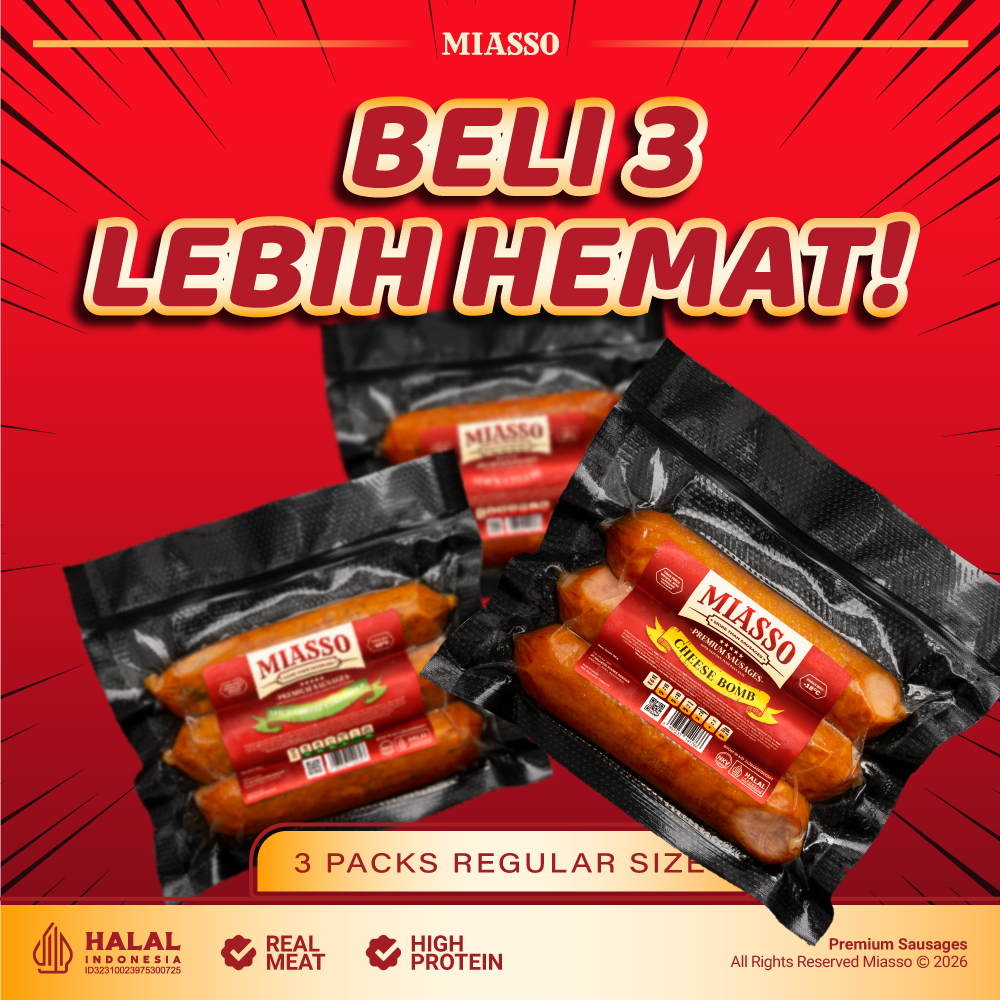 [BELI 3 LEBIH HEMAT] MIASSO - Mix Variant | Premium Sausages | Sosis Halal Frozen Food