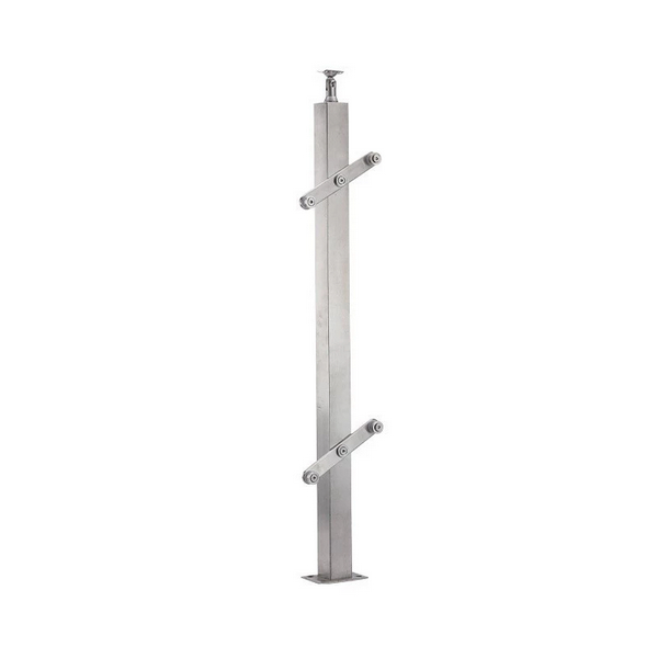 Tiang Railing Tangga Minimalis SUS 304 85cm Square Stainless Steel Glass Railing Post Balkon