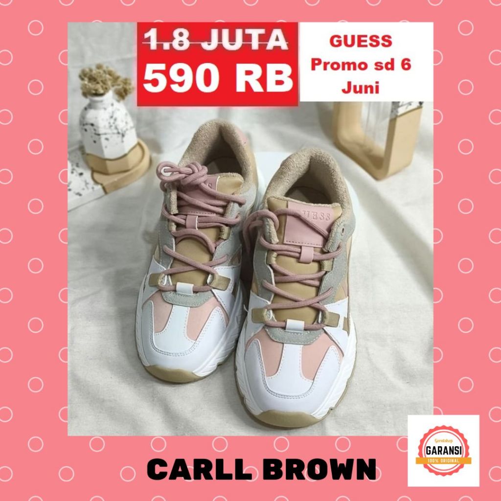 Sepatu sneakers wanita seri CARLL Guess 100% original store