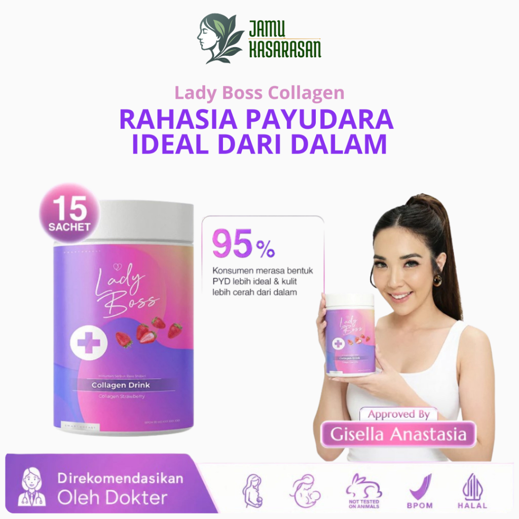 Smart Breast - Lady Boss Breast & Collagen Drink Suplemen Pembesar Pengencang Payudara