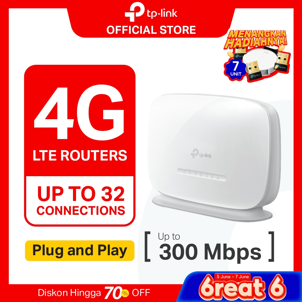 TP-Link TL-MR105 | 4G LTE Modem | WiFi Router 300Mbps | SIM Card |  Unlock All Operator  | Wireless