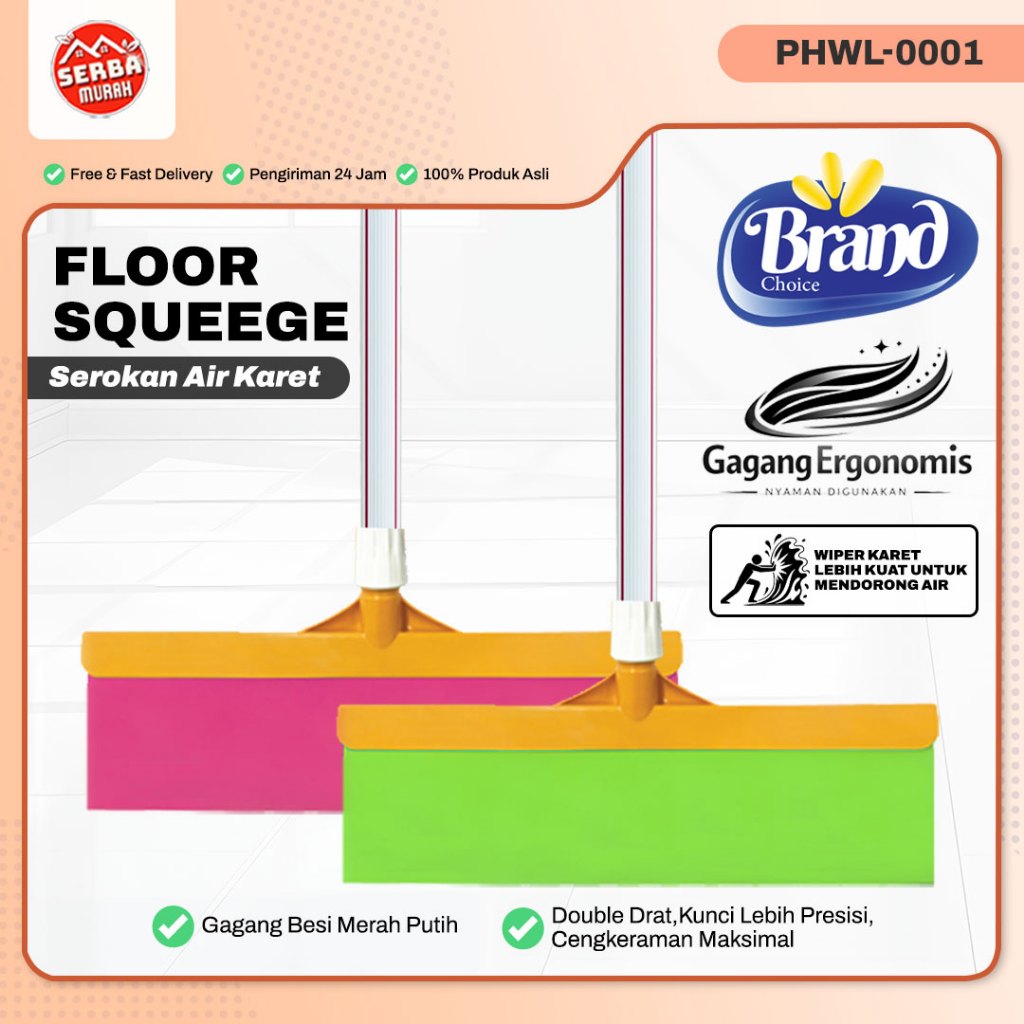 Wiper Pembersih Lantai / Serokan Pembersih Lantai / Wiper Lantai Kamar Mandi / Wiper Multifungsi
