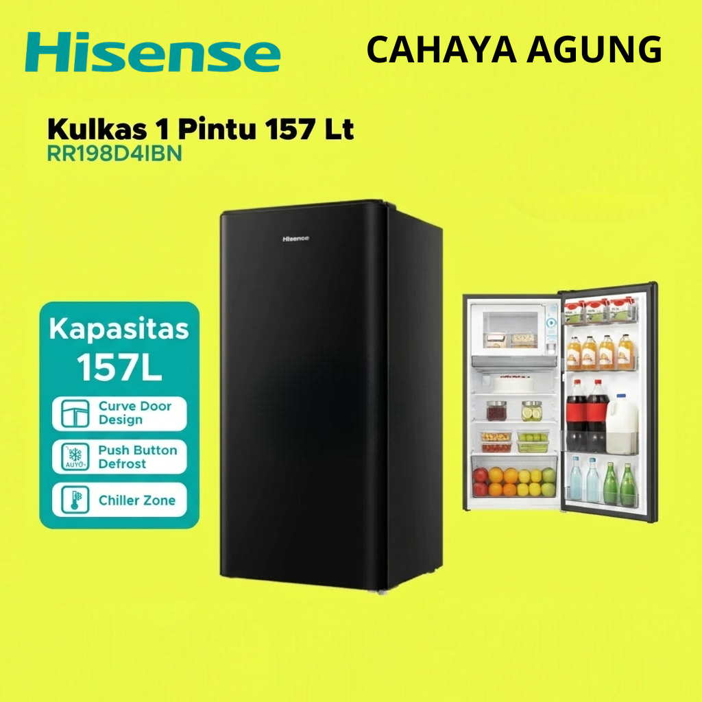 HISENSE Kulkas 1 Pintu 158L RR198D4IBN
