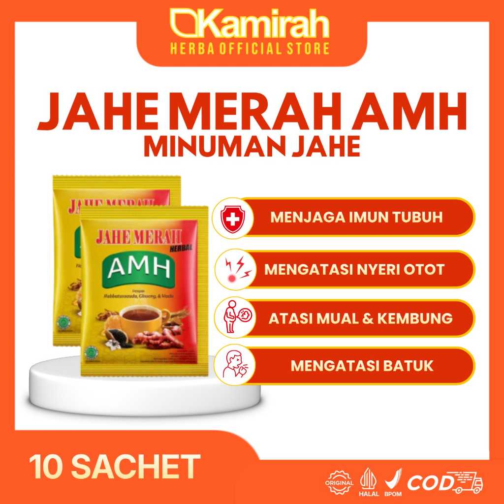 JAHE AMH 1BAL ISI 200SACHET | MINUMAN JAHE MERAH PENGHANGAN TUBUH DAN MENINGKATKAN IMUN TUBUH