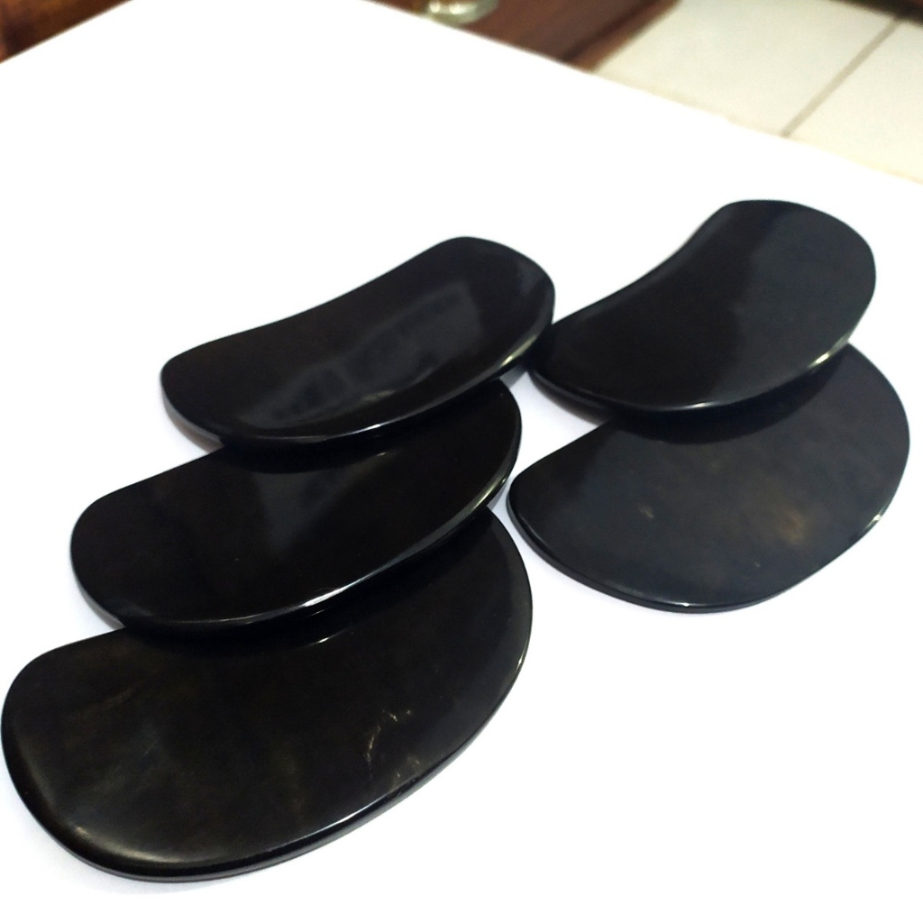 GuaSha Tanduk KERBAU Handmade Alat Terapi Pijat Tradisional