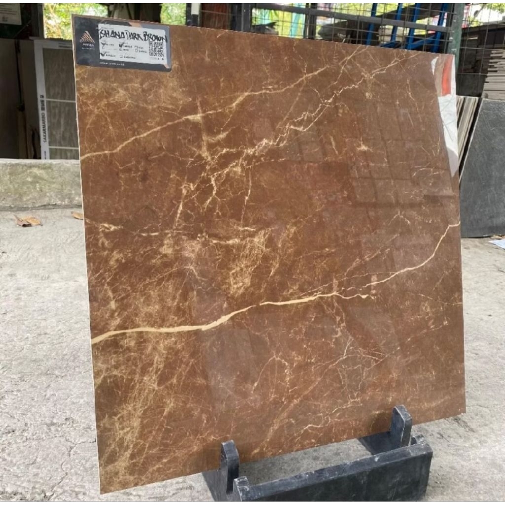 Granite Ishana Dark Brown 60x60 Lantai | Glazead polishead