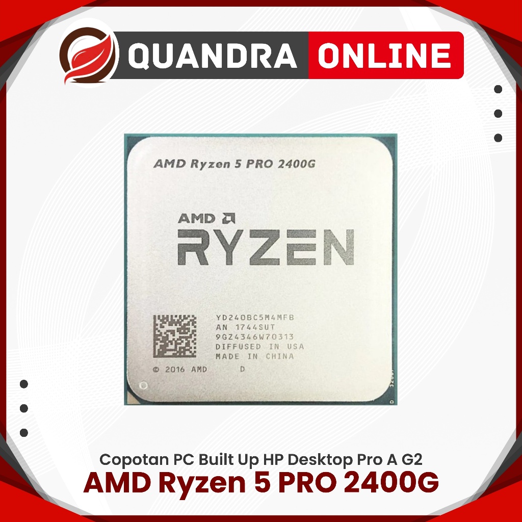 AMD Ryzen 5 PRO 2400G R5 PRO 2400G R5 2400G 3.6 GHz Used Quad-Core Eight-Thread 65W CPU YD240BC5M4MF
