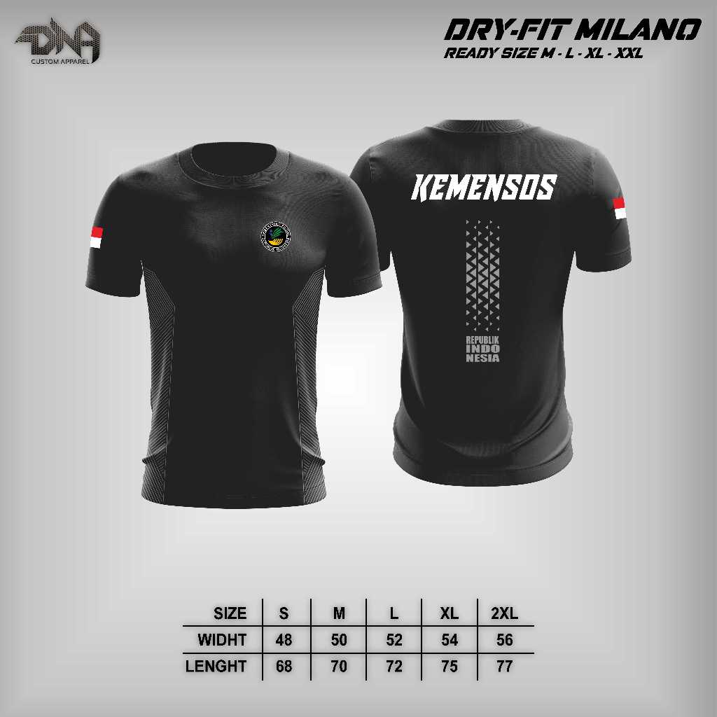 Kaos Jersey DNA_Apparel Drifit Milano Kemensos - Kaos Drifit Kemensos - Jersey Olahraga
