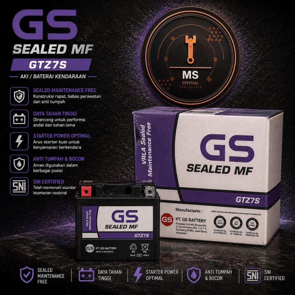 GS SEALED MF GTZ7S / VRLA SEALED