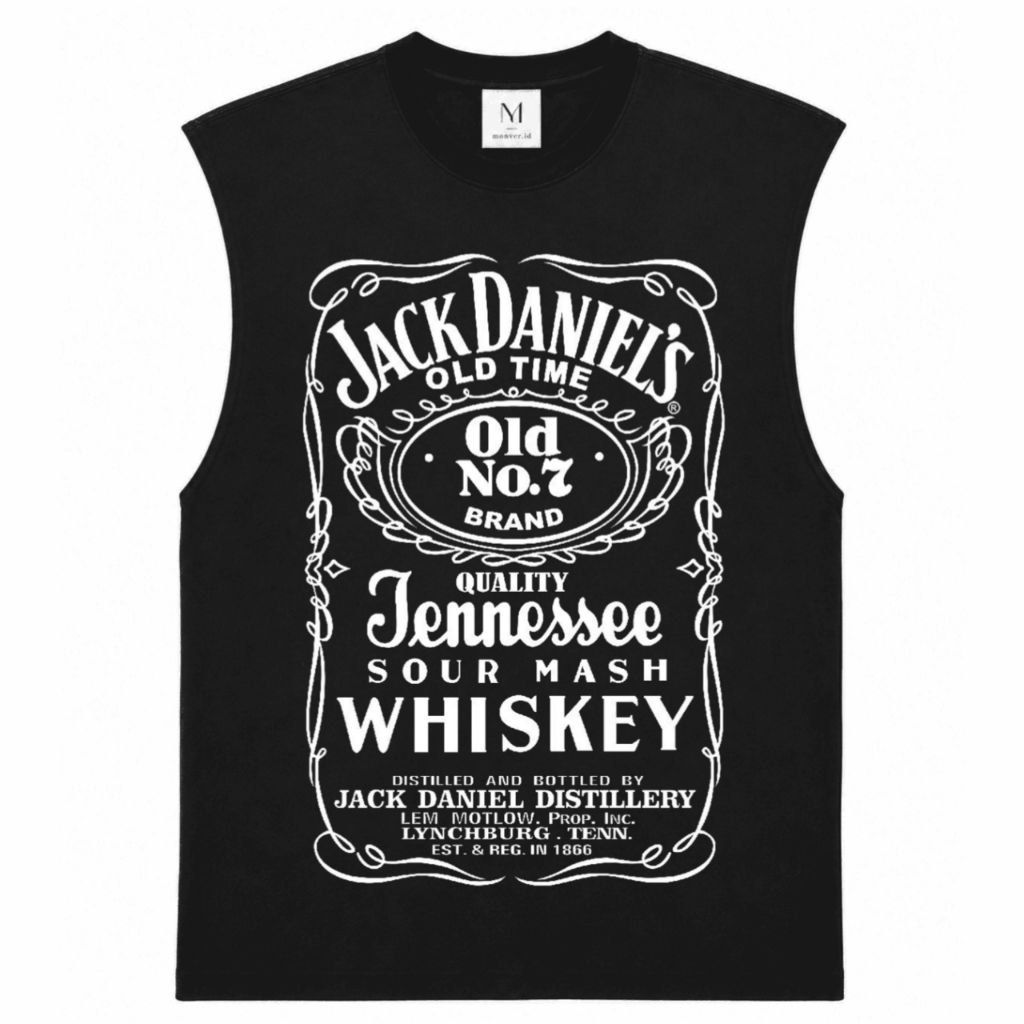 Monver Kaos Singlet Pria/Wanita - Jack Daniels | Tanktop Man | Baju Olahraga | Baju Gym | Streetwear
