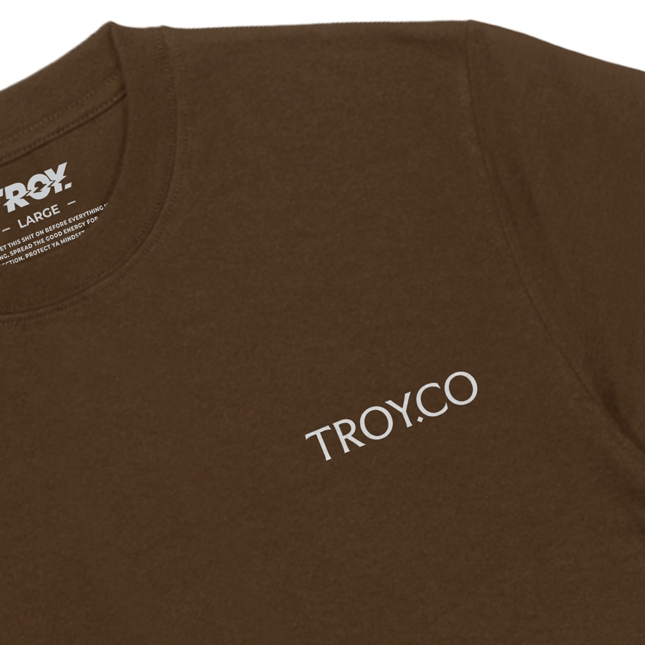 TROY COMPANY Kaos Pria Lengan Pendek Coklat Toffee - Circle Circular Tshirt Toffee MTD 3632