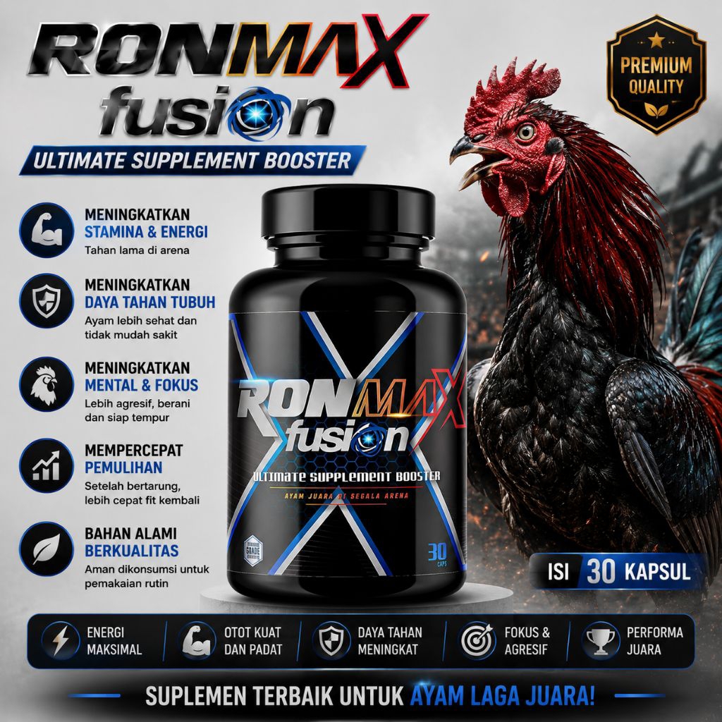 RONMAX FUSION - KAPSUL HARIAN AYAM ADUAN BOOSTER HARIAN AYAM ADUAN JAMU AYAM PETARUNG