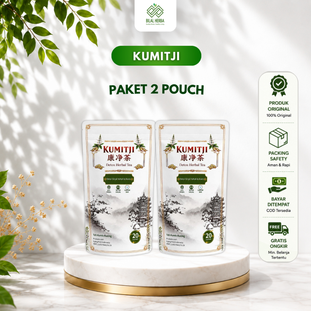 Kumitji - Teh Kumis Kucing Original Herbal Asli 100% | Daun Kumis Kucing Premium | Teh Herbal Alami