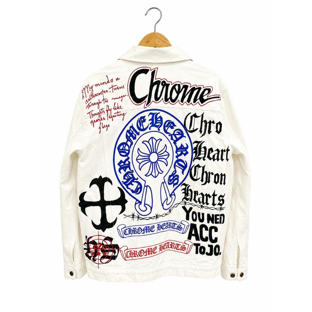 Jaket Jeans CH White Streetwear