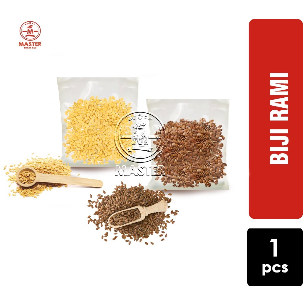 Biji Rami Flaxseed Brown Gold Golden Superfood Biji Rami Emas Coklat Utuh [1 pcs]