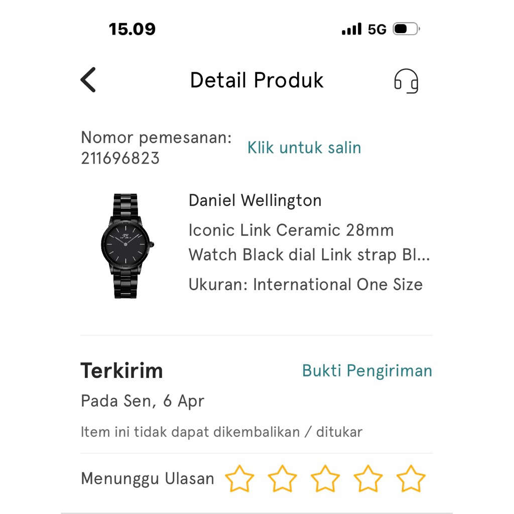 daniel wellington watch preloved