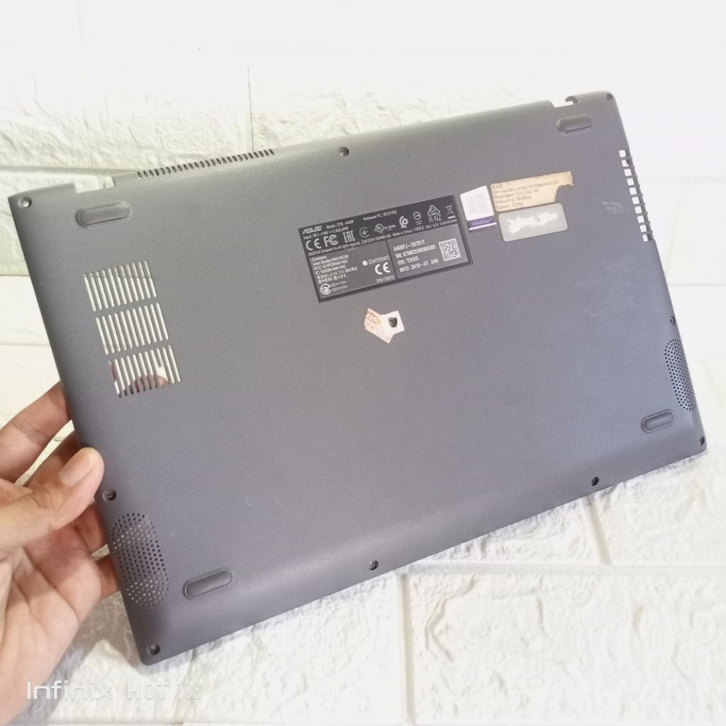 Casing body bawah bottom case asus vivobook a409f series asus a409 a409fj ori