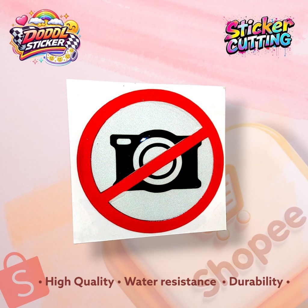 Sticker Dilarang Membawa Kamera/Foto