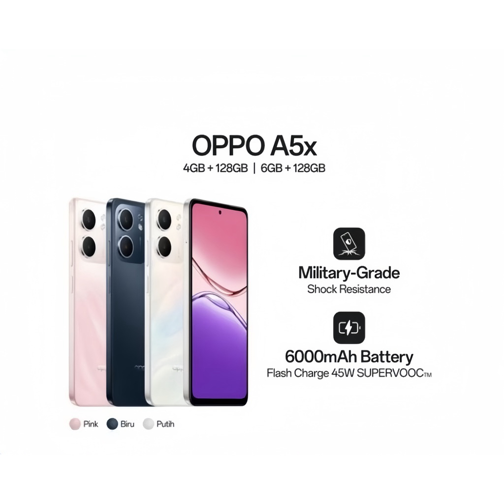 OPPO A5x Ram 4/128GB | Ram 6/128GB Garansi Resmi